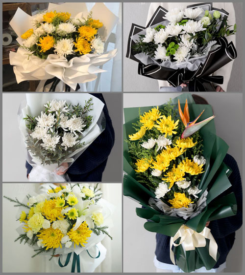 浙江省温州黟县灵昆街道白事花束代送